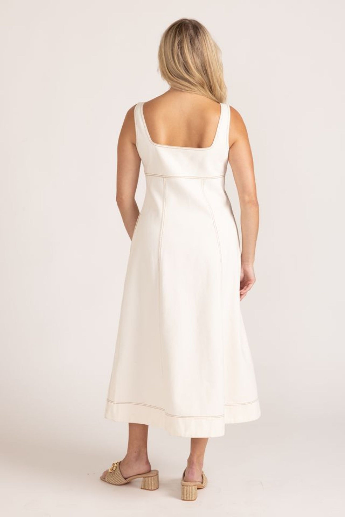 Virginia Dress | Ivory Denim