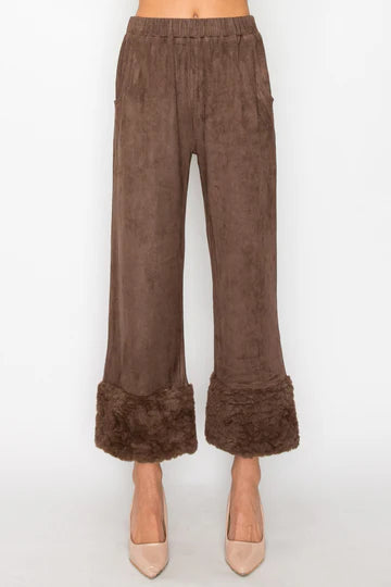 Amal Suede Pant | Umber