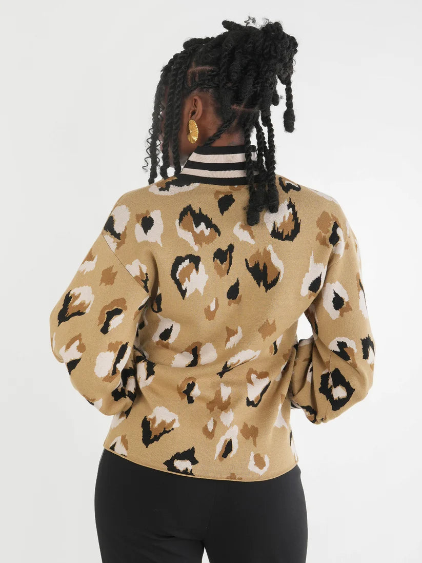 Lolli Sweater | Cocoa Brushed Cheetah