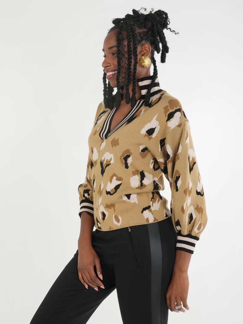 Lolli Sweater | Cocoa Brushed Cheetah