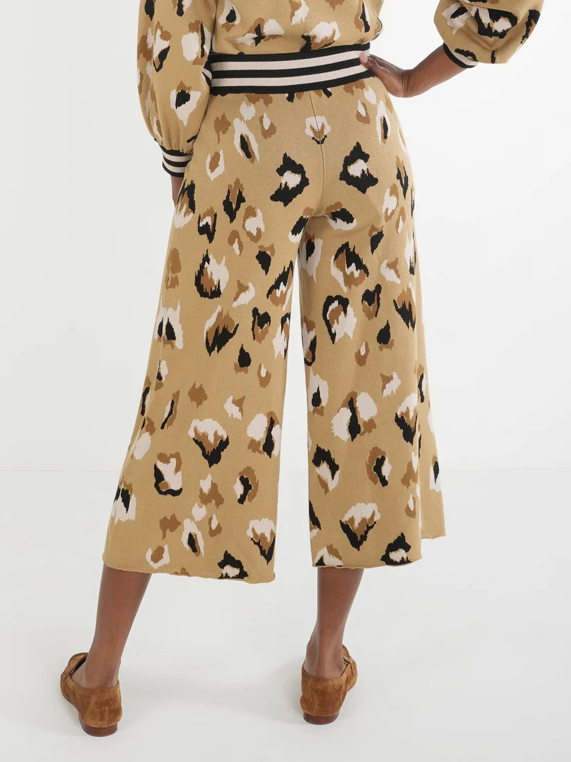 Teddy Crop Trouser | Cocoa Brushed Cheetah