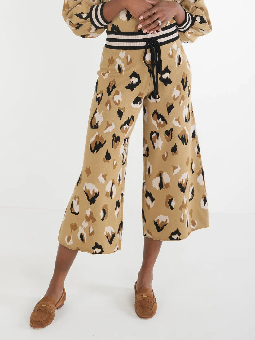 Teddy Crop Trouser | Cocoa Brushed Cheetah