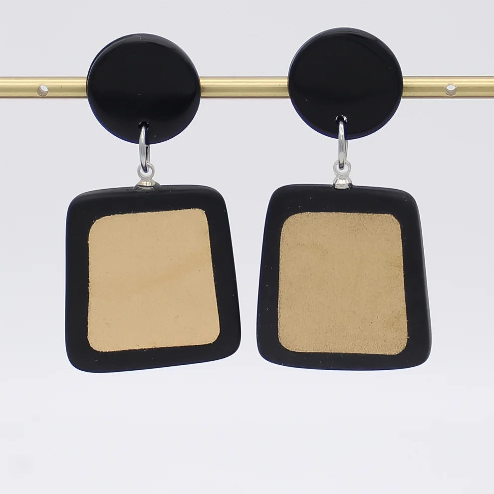 Stori Dangle Earring | Blk/Gold