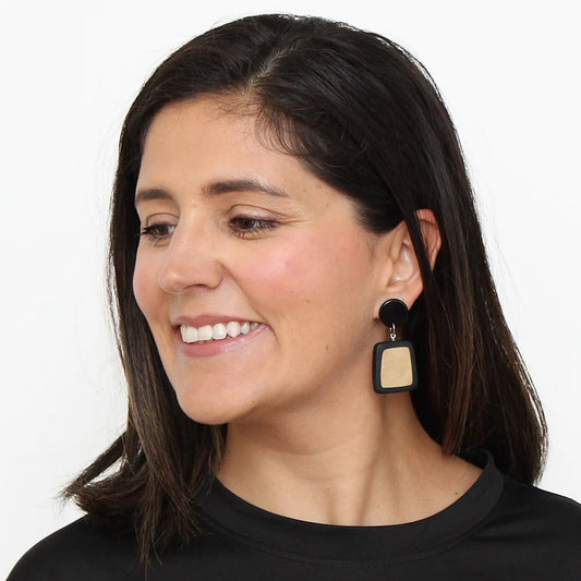 Stori Dangle Earring | Blk/Gold