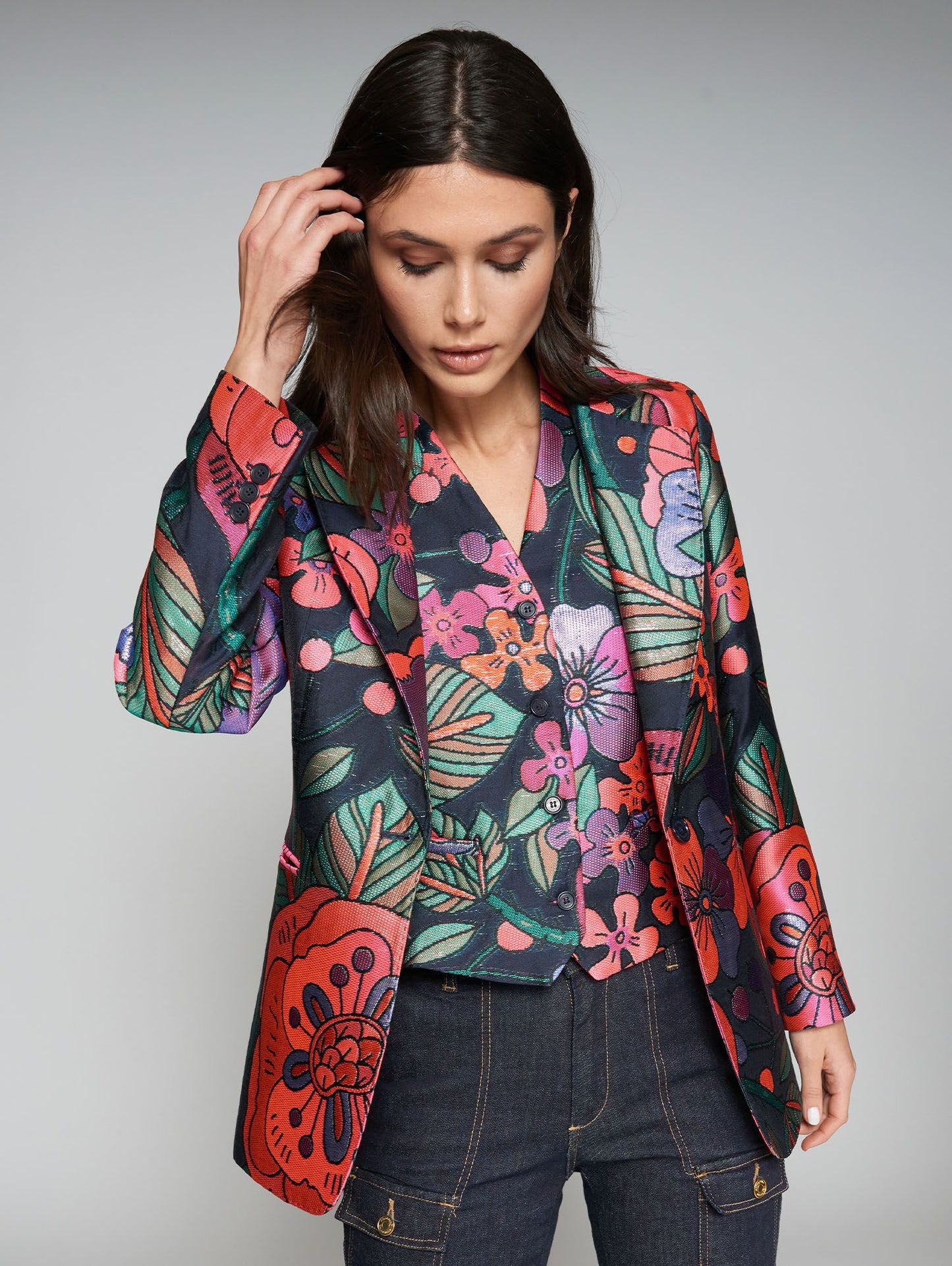 Jacquard Floral Jacket