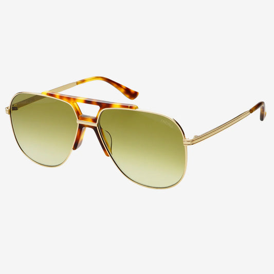 Logan Unisex Aviator | Gold/Green