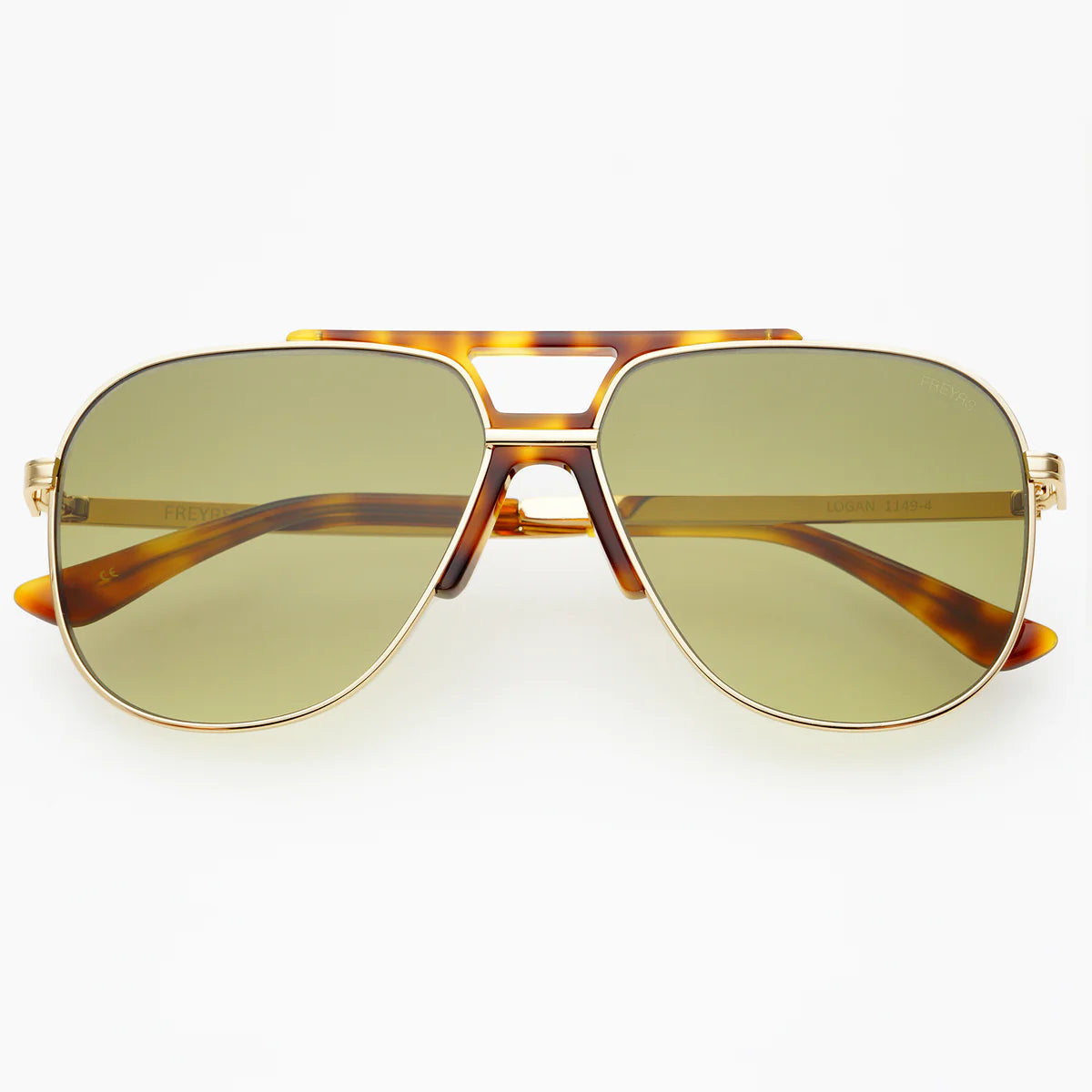 Logan Unisex Aviator | Gold/Green