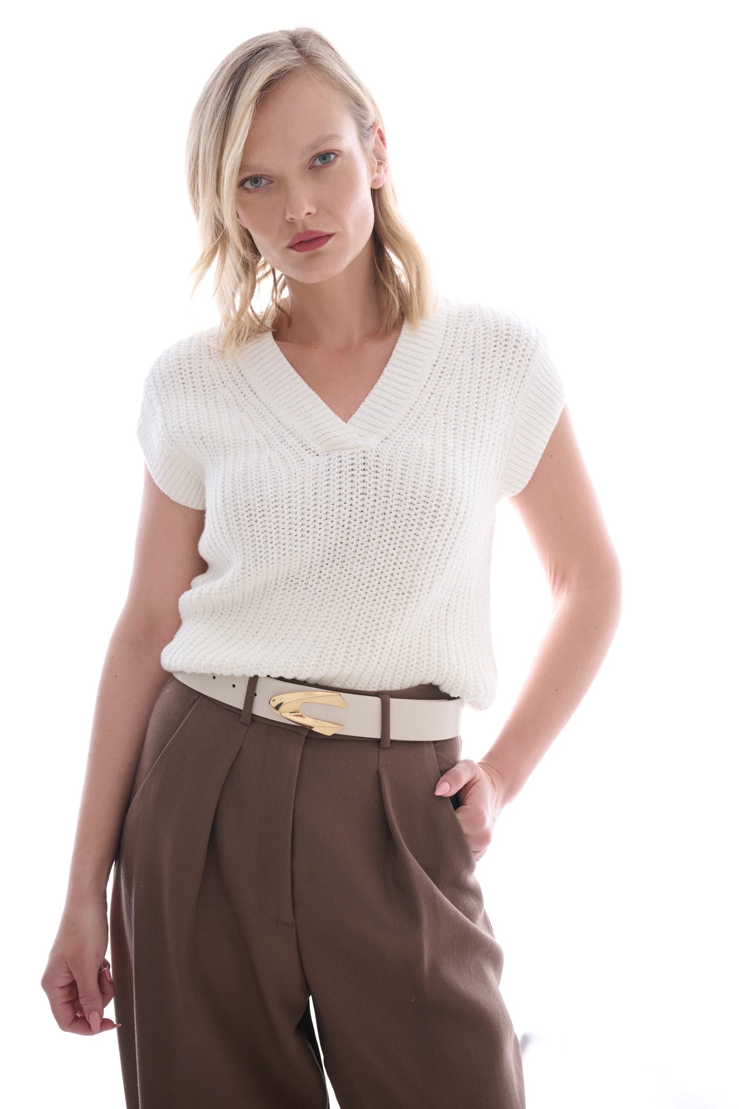 Roxbury Belt | Eggshell