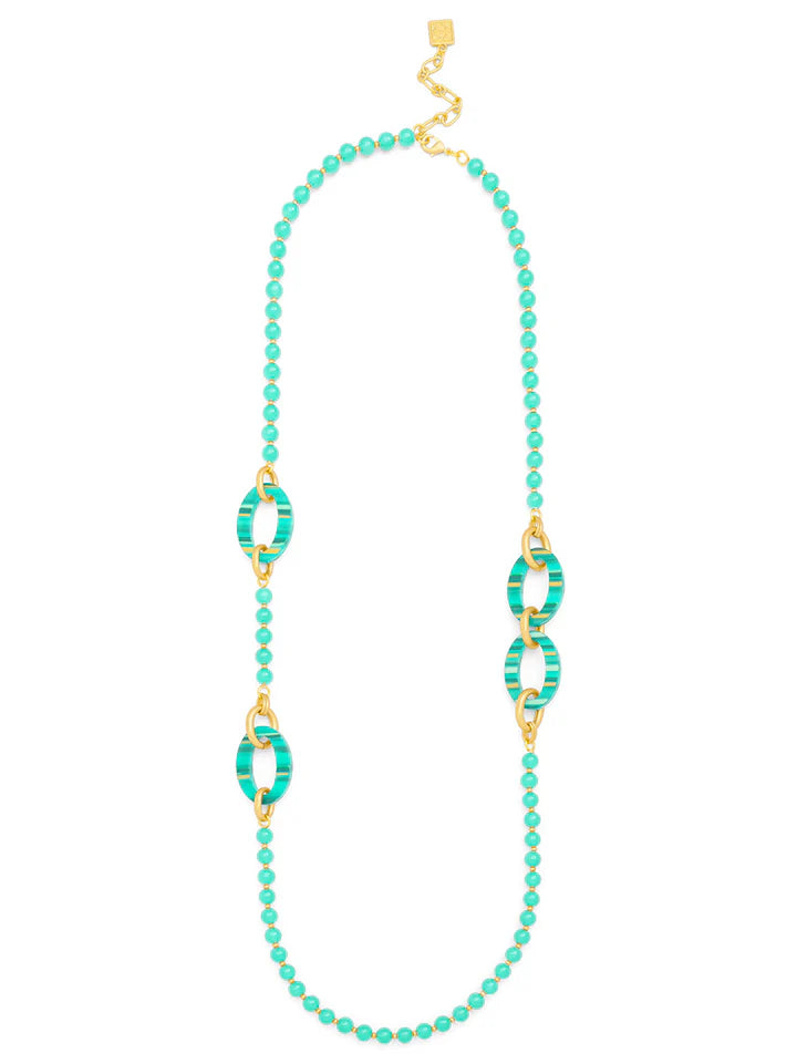 Beaded Ellipse Necklace