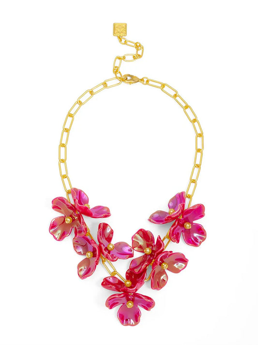 Petal Collar Necklace | Hot Pink