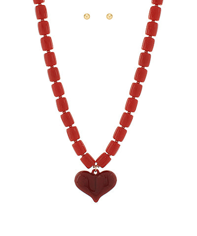 Heart Pendant | Red