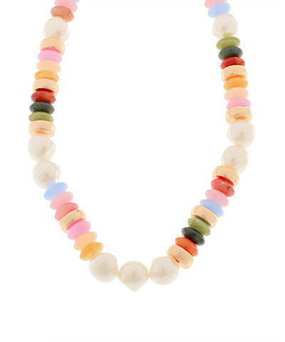 Pearl & Bead Necklace | Multi