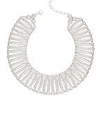 Bar Linked Necklace | Silver