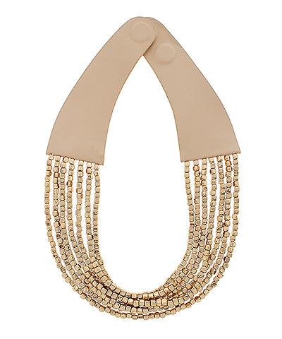 Cube Beads Necklace | Gold