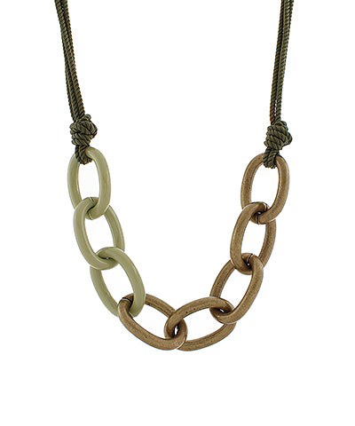 Olive Link Necklace