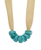Bead Mesh Necklace | Turq