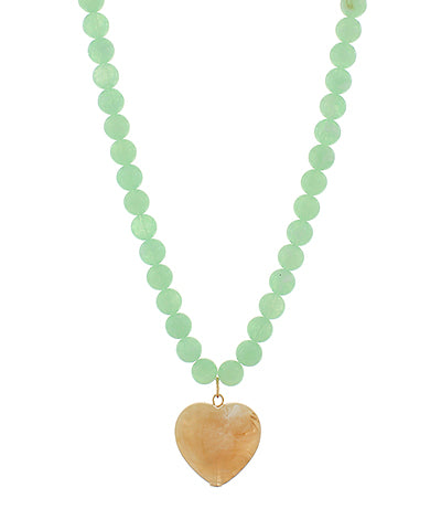 Marble Heart Necklace | Green