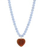 Marble Heart Necklace | Blue