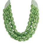 5 Layer Pebble Necklace | Green