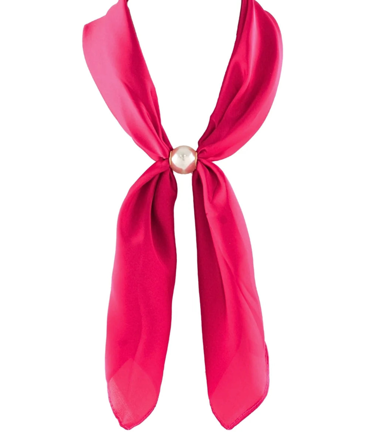 Accented Pearl Long Scarf | Fuchsia