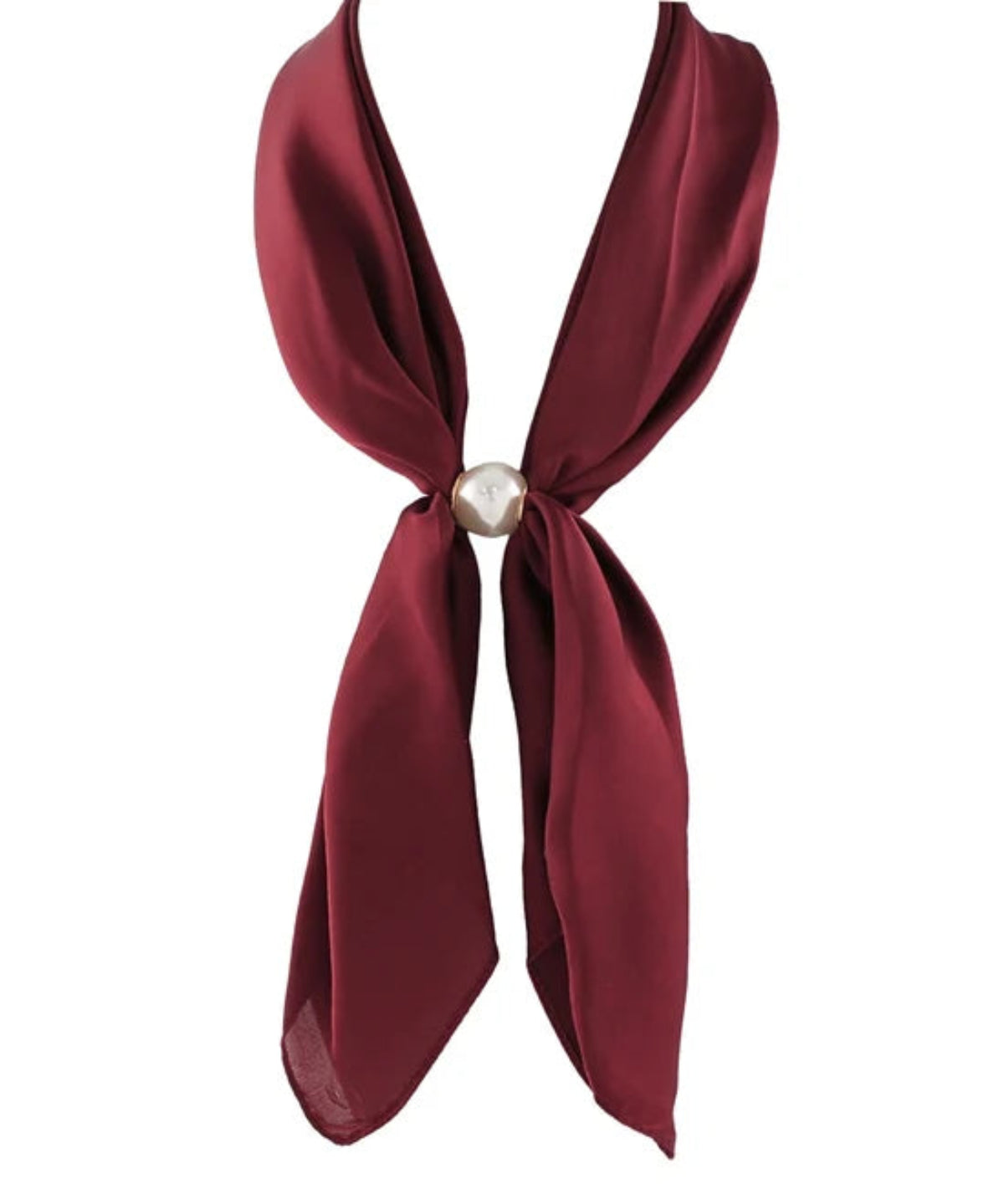 Accented Pearl Long Scarf | Wine
