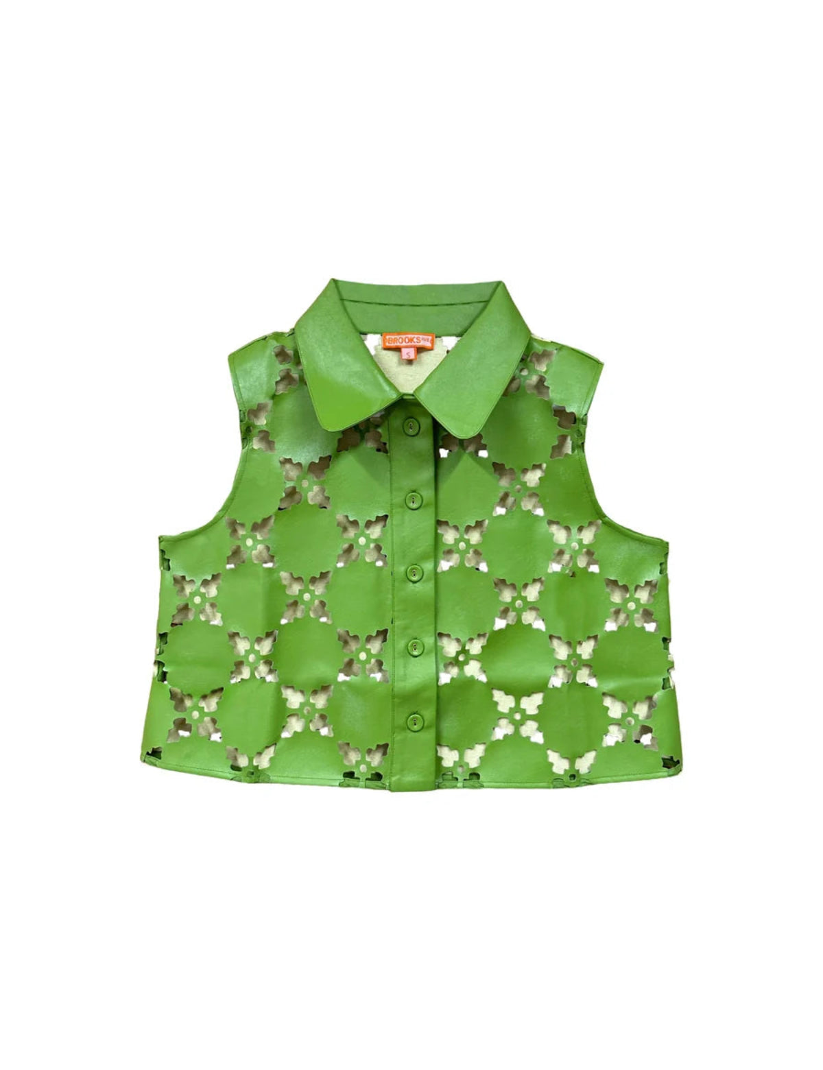 Olive Sleeveless Button Down
