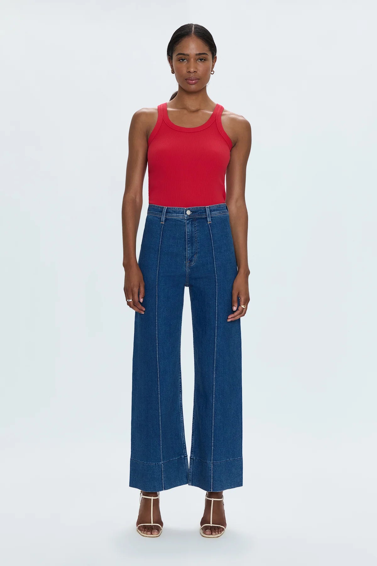 Penny Ankle Pintuck Jean | Country Club