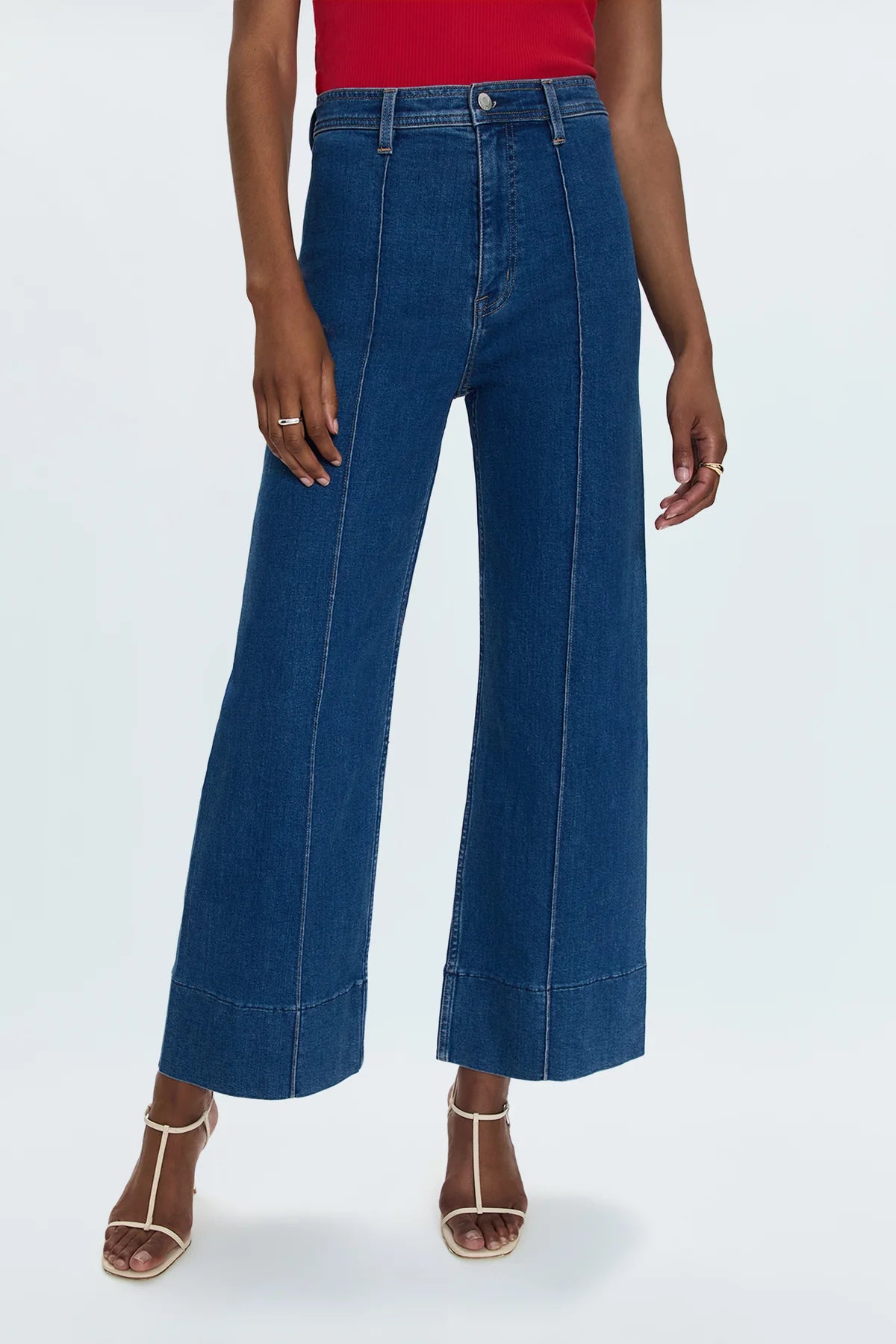 Penny Ankle Pintuck Jean | Country Club