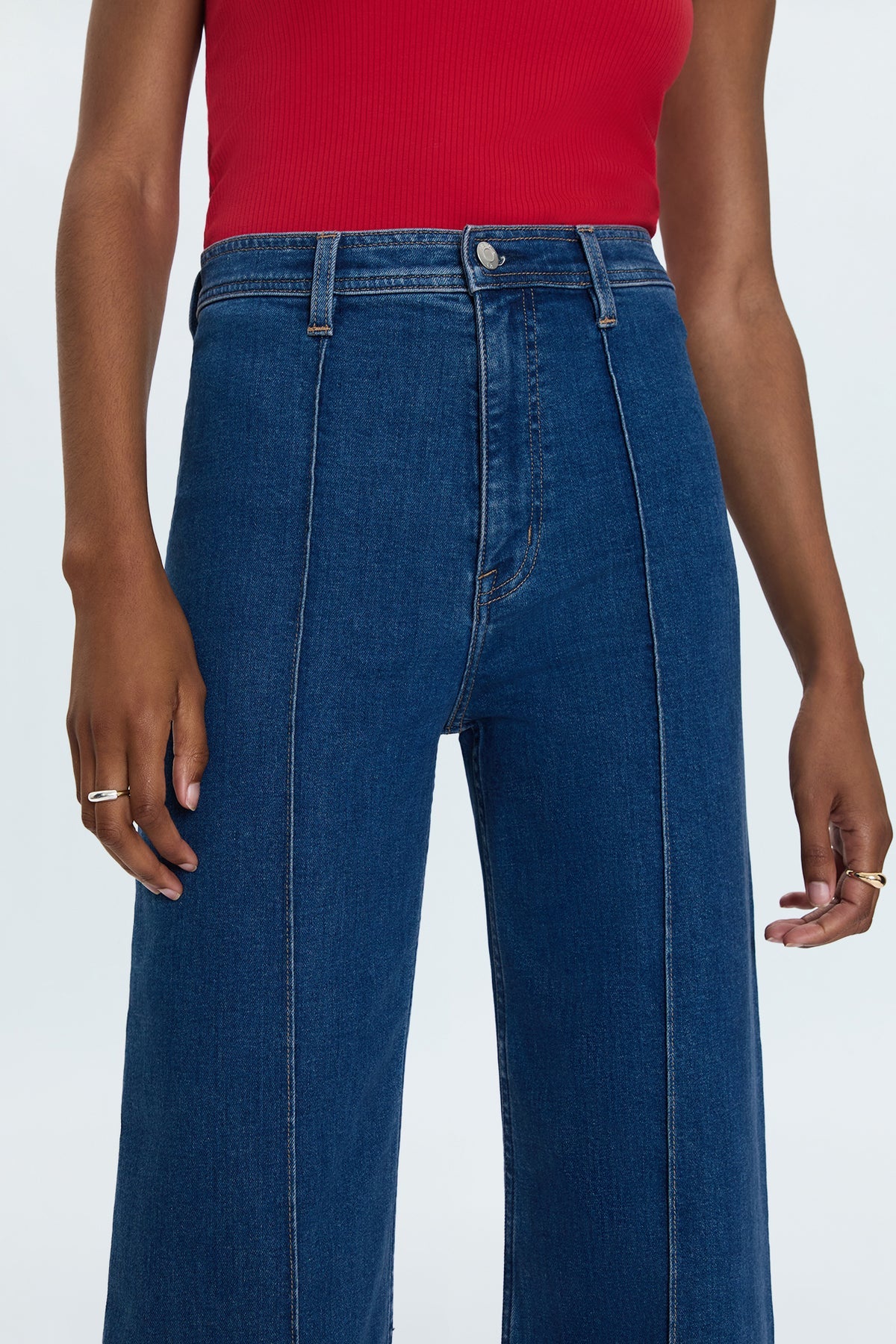 Penny Ankle Pintuck Jean | Country Club