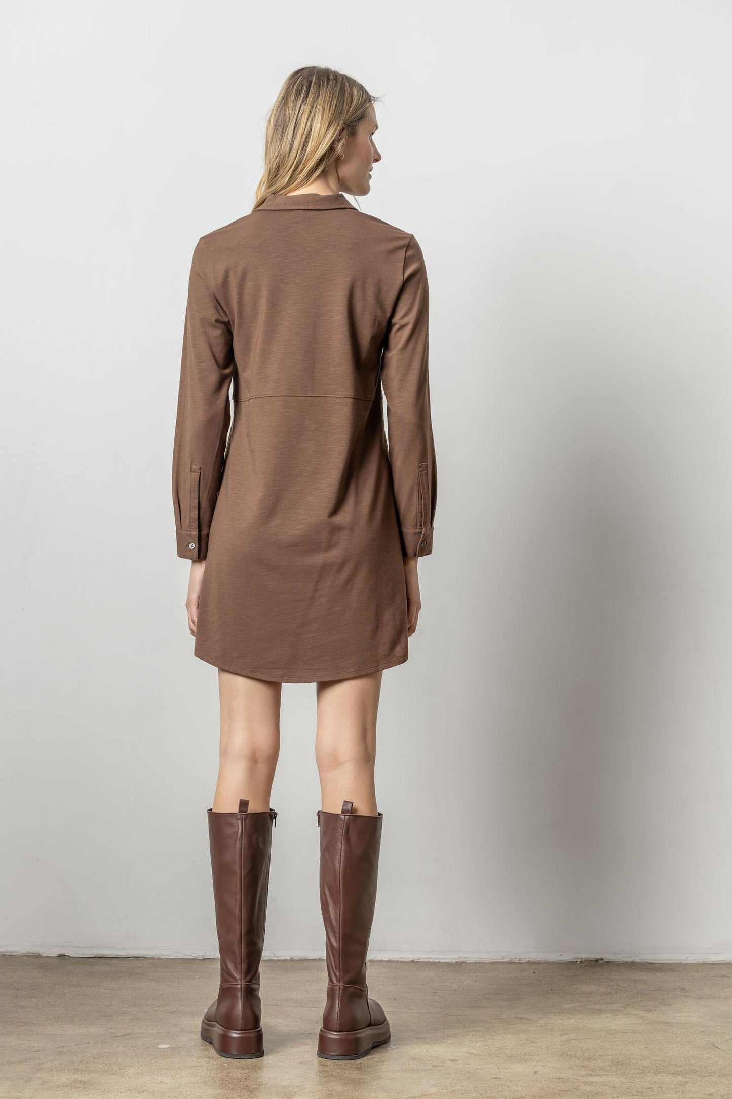 Long Sleeve Shirt Dress | Java