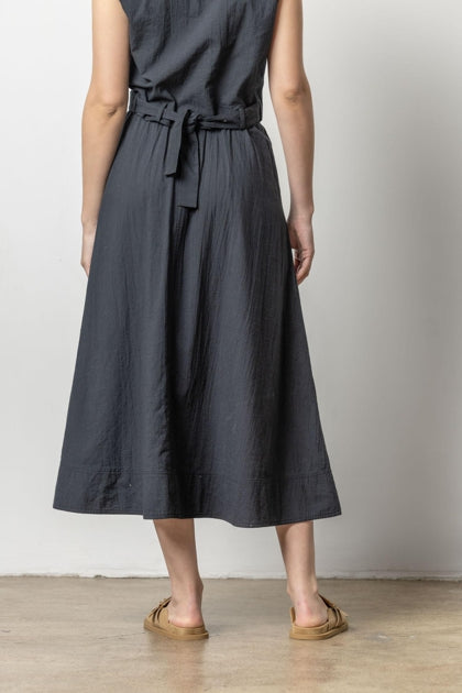 Long Belted Skirt | Black