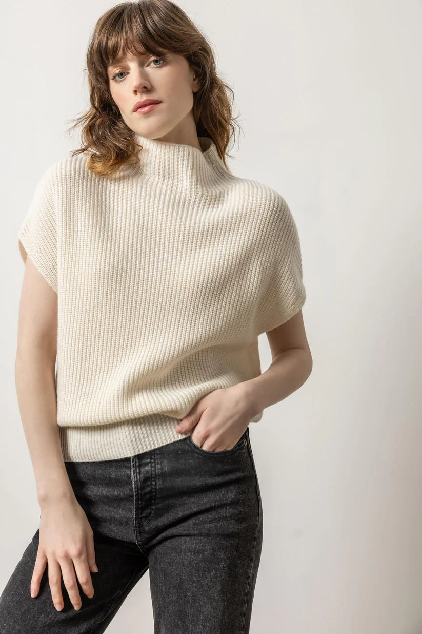 Funnel Neck Sweater | Ivory