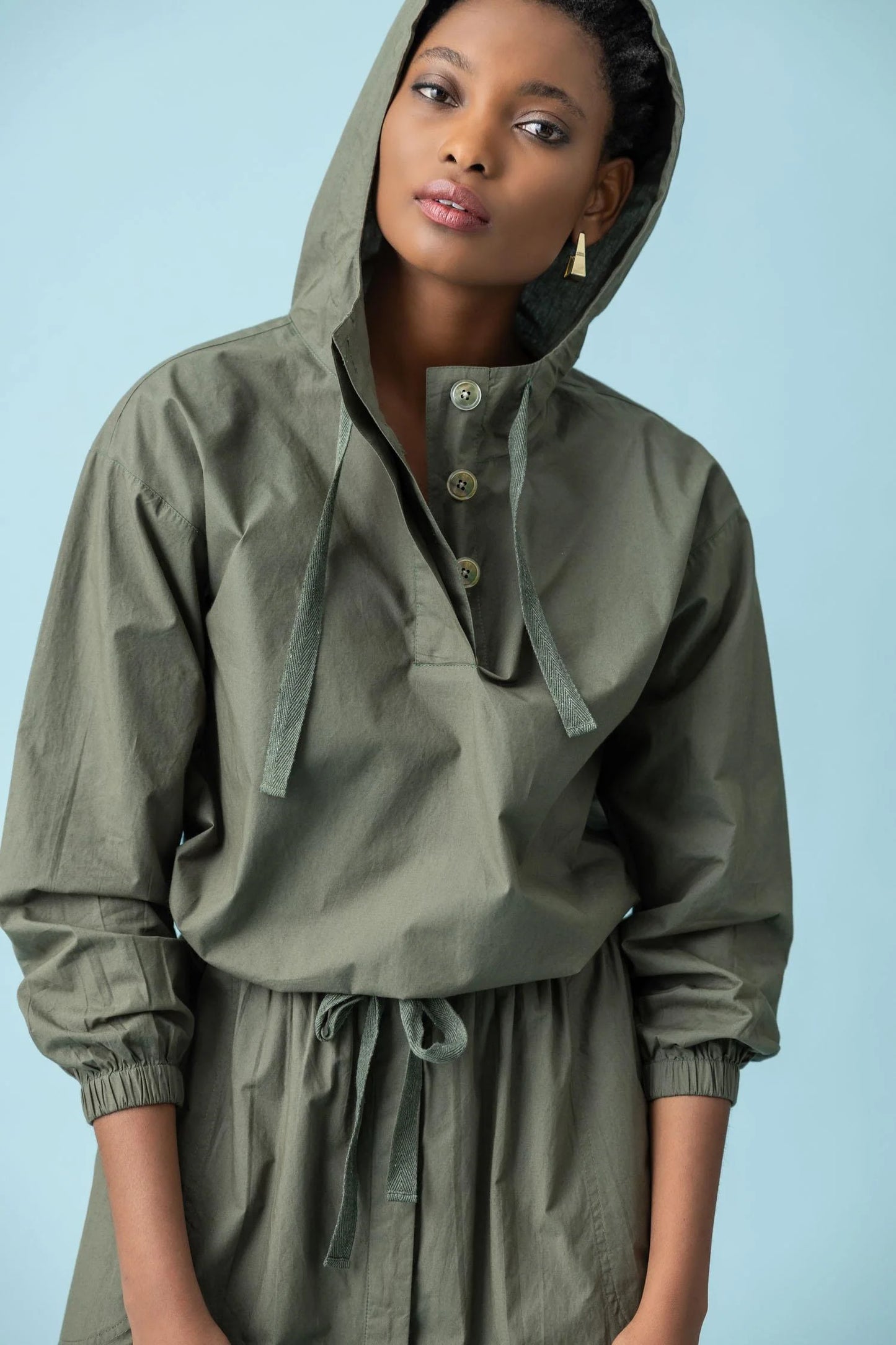 Poplin Hoodie | Kale