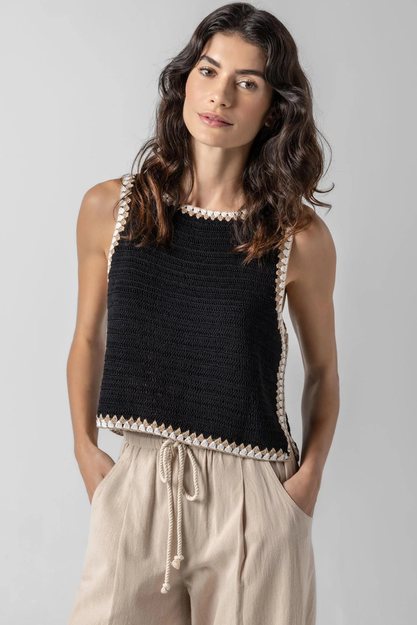 Crochet Tank | Black