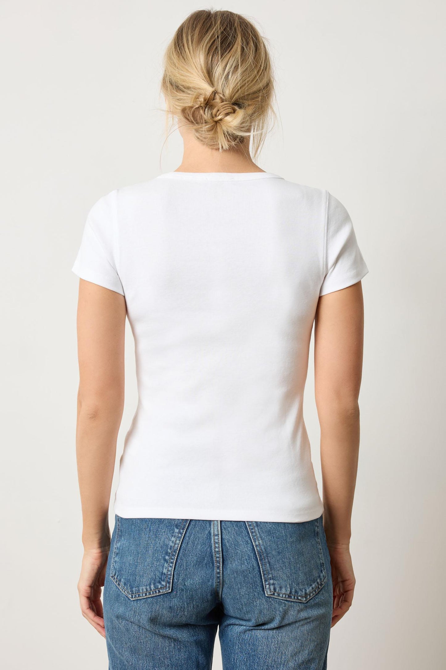 White V-Neck
