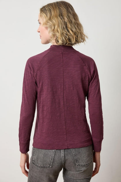 Raglan Mock Neck | Merlot