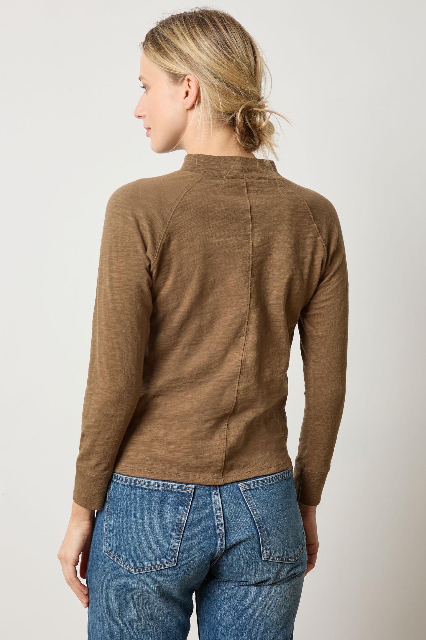 Raglan Mock Neck | Truffle