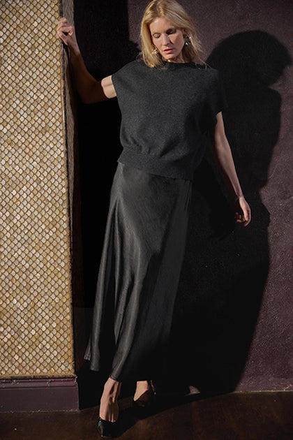Satin Bias Maxi Dress