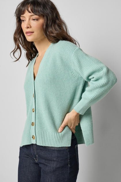 Relaxed Side Vent Cardi | Frost