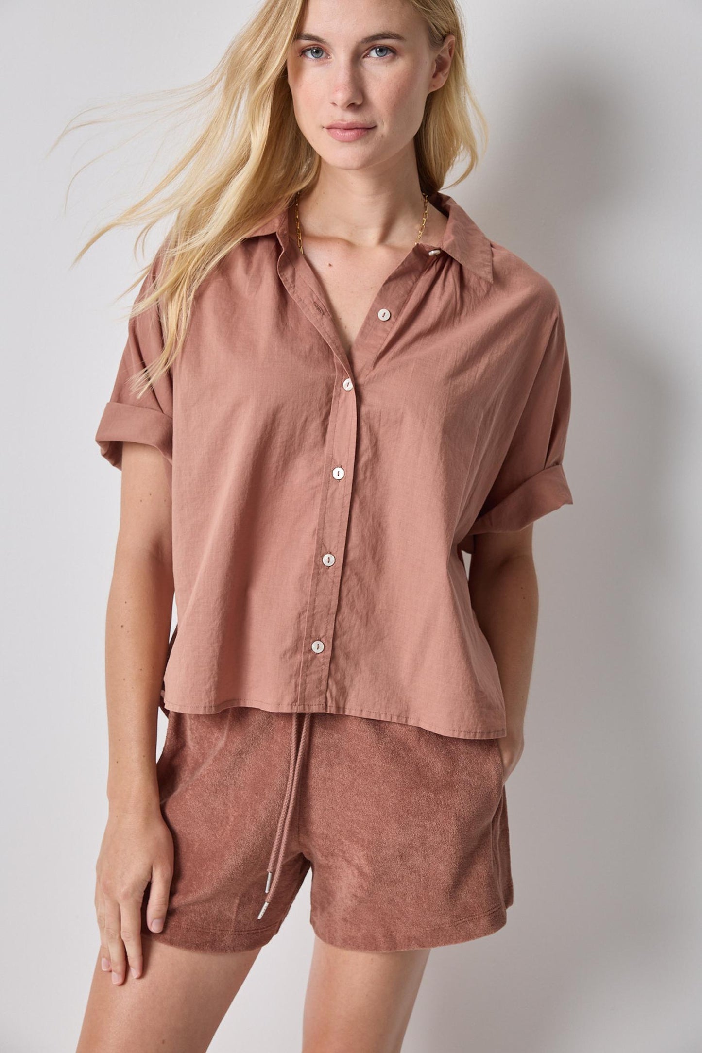 Elbow Sleeve Blouse | Bark