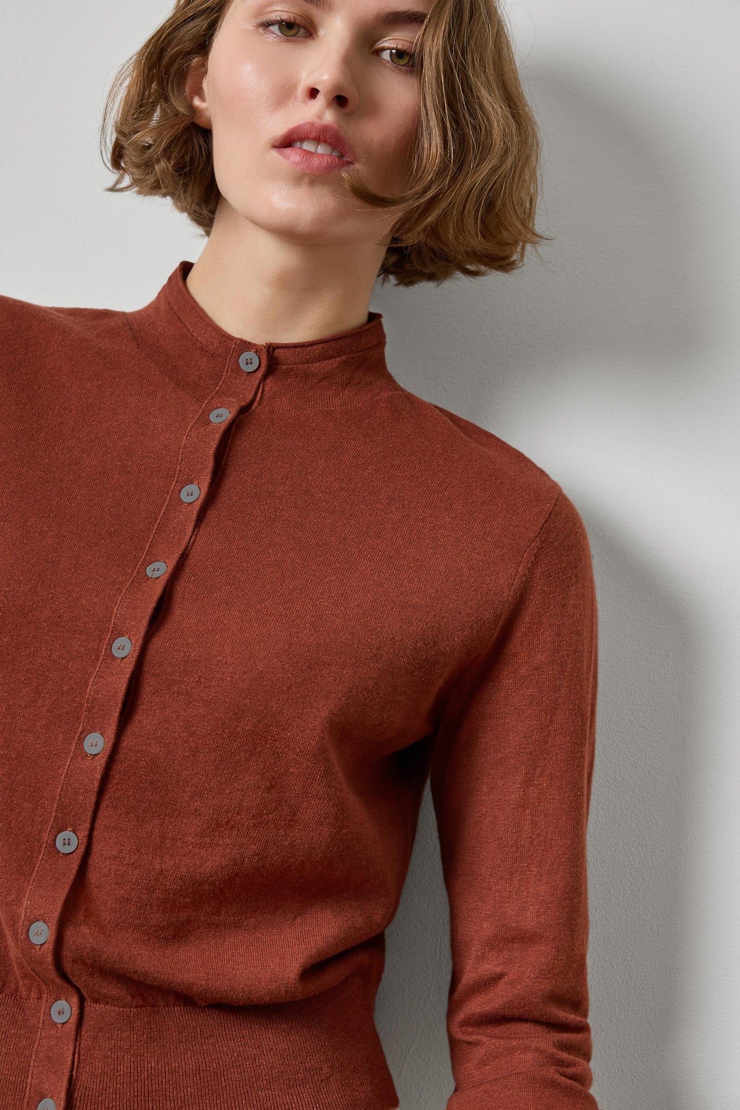 Funnel Neck Cardigan