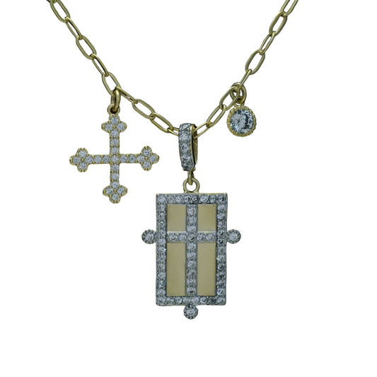 Cross Necklace | Gld/Silver