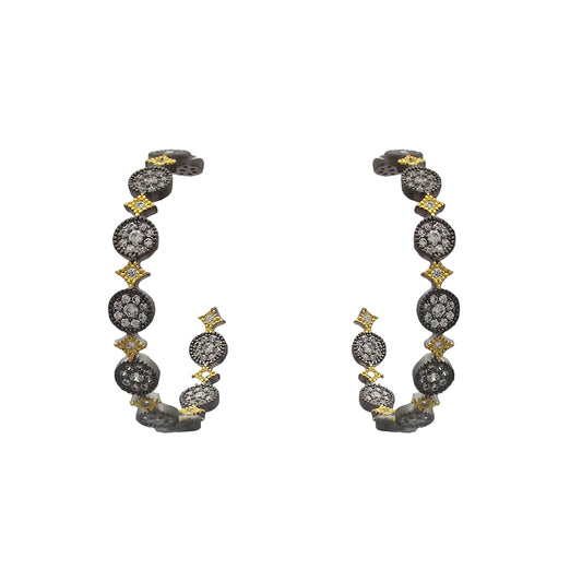 Pave Circle Hoops