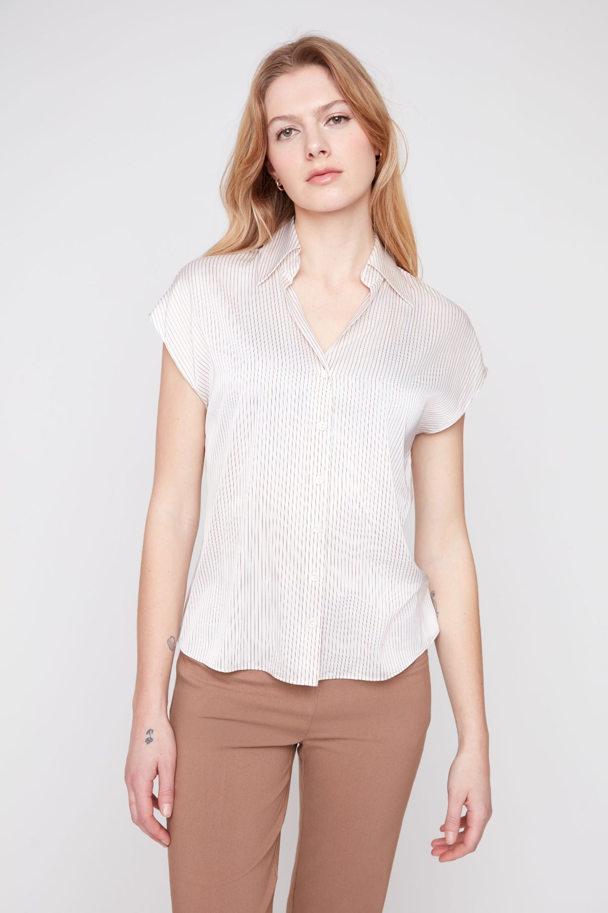 Satin Stripe Blouse