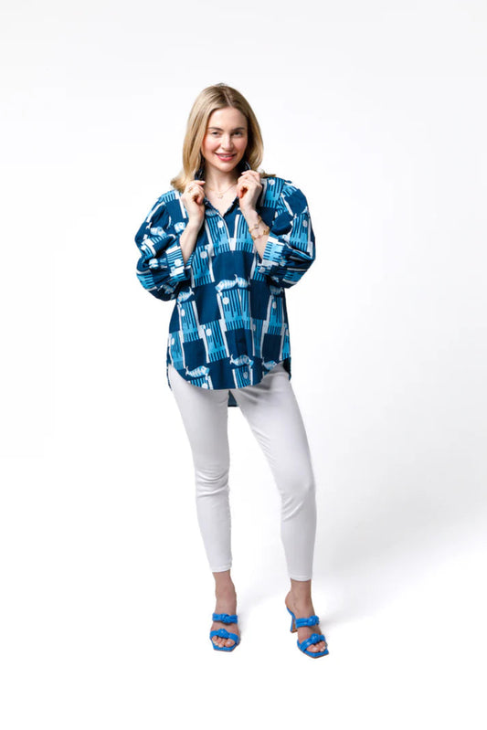 Laura Top | Harbor Tile Blues