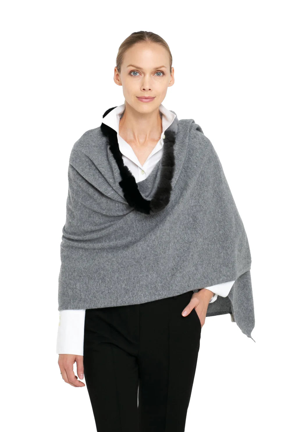 Cashmere Shawl | Heather Grey