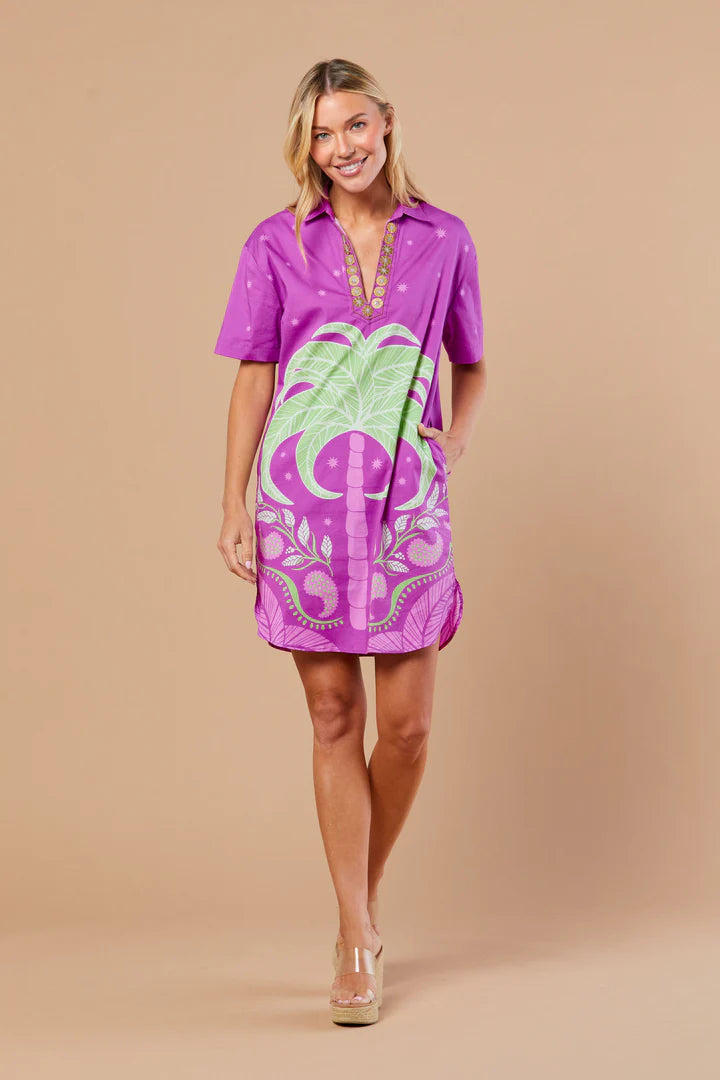 Rhodes Dress | Orchid Palmetto