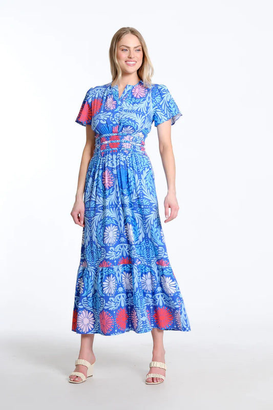 Eloise Dress | Cobalt Jardin