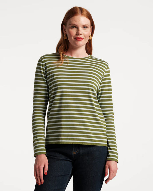 Long Sleeve Striped T | Blue