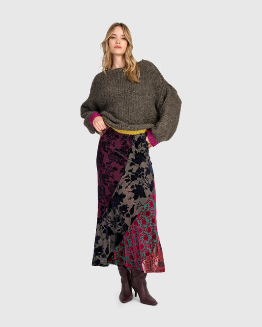 Cut Velvet Skirt